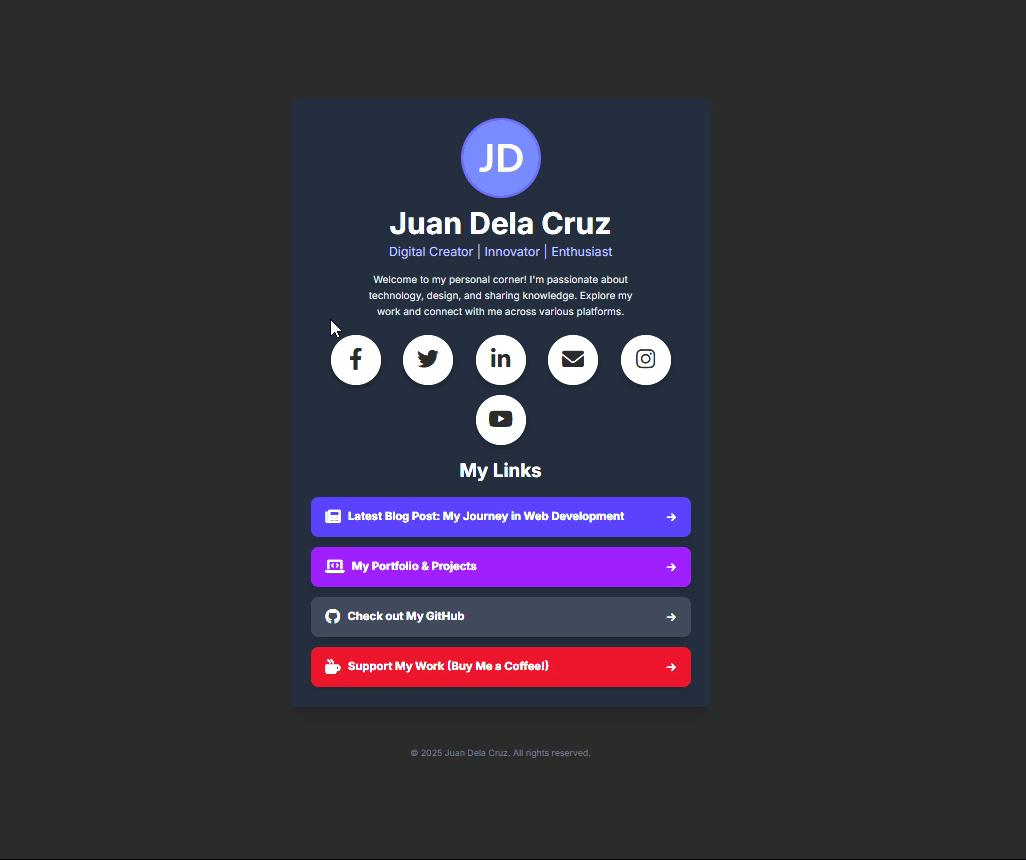 Personal Website Preview